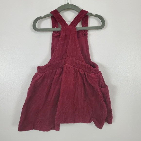 Nannette Kids corduroy jumper dress deep red 2T - Picture 2 of 4